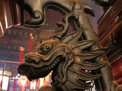 14 Carved dragon head at Man Mo Temple Hong Kong